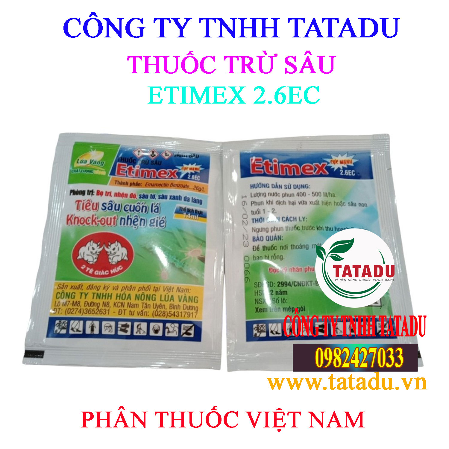 Bộ 5 gói etimex 2.6ec 14ml/gói– đặc trừ bọ trĩ, nhện đỏ, sâu tơ, sâu xanh da láng, sâu cuốn lá, nhện gié a0