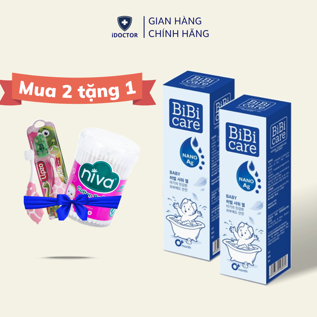 Sữa Tắm Gội Trẻ Em Hàn Quốc BIBI CARE - Chiết Xuất Thảo Mộc