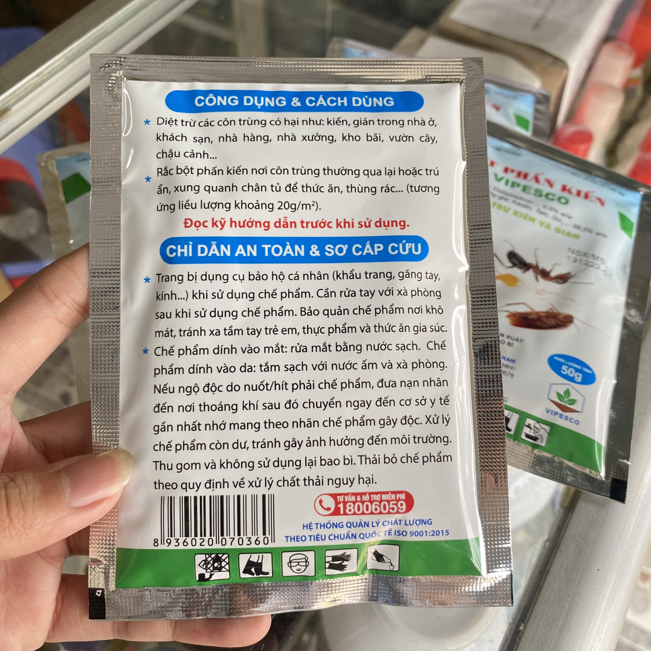 Bột phấn diệt Kiến - Gián VIPESCO gói 50G
