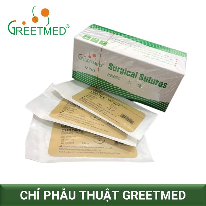 Chỉ phẫu thuật Greetmed tự tiêu 3/0 đã tiệt trùng