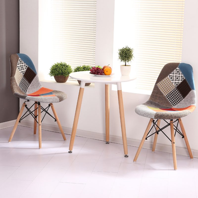 Combo 2 Ghế Eames bọc thổ cẩm - Ghế thư giãn Eames vải nỉ thổ cẩm