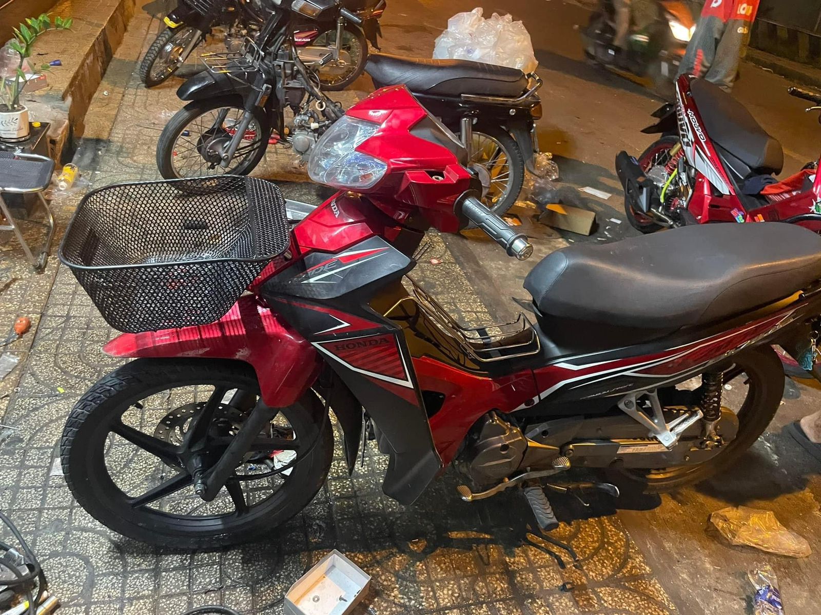 Rổ xe Thái xe Wave RS full đen