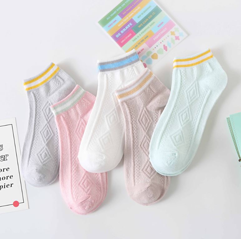 Set 10 Đôi Tất Vớ Nữ Cổ Kẻ S4 Siêu HOT