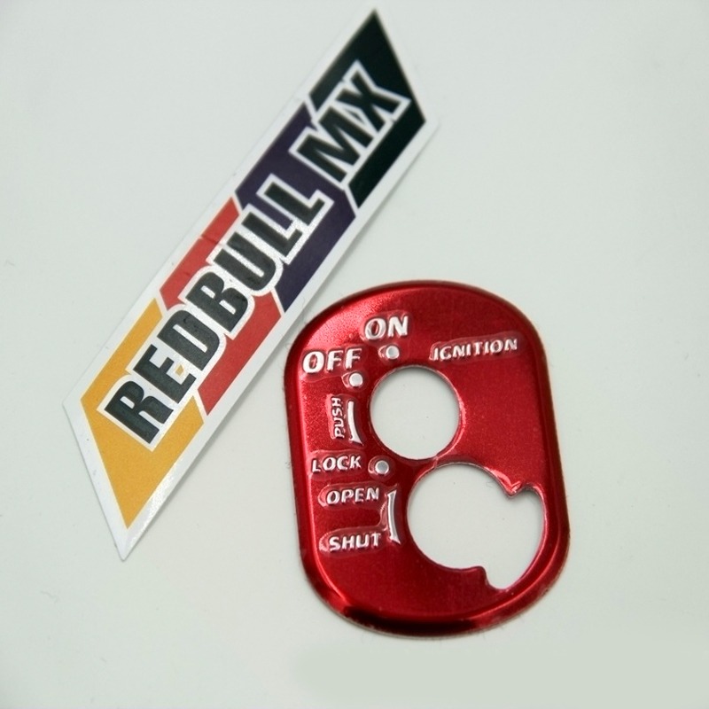 Miếng Nhôm Chụp Nắp ổ Khóa Xe Máy HONDA - Đỏ