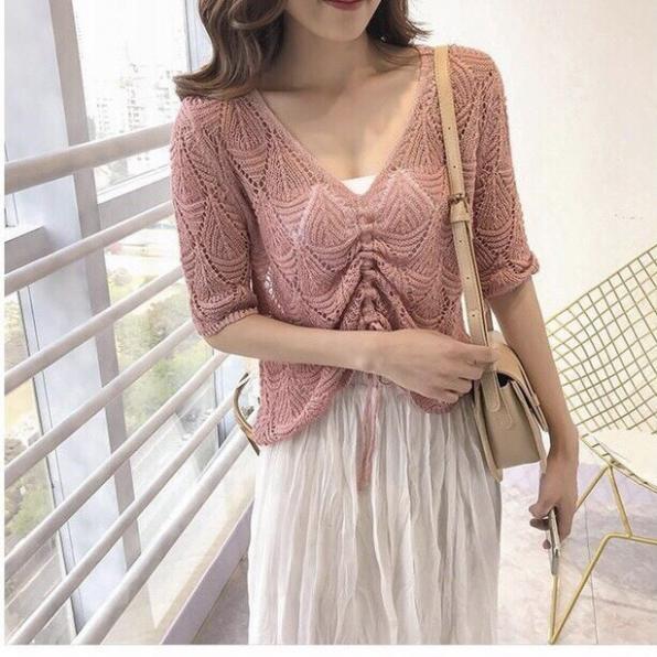 [HCM]ÁO LEN LỔ DÂY RÚT