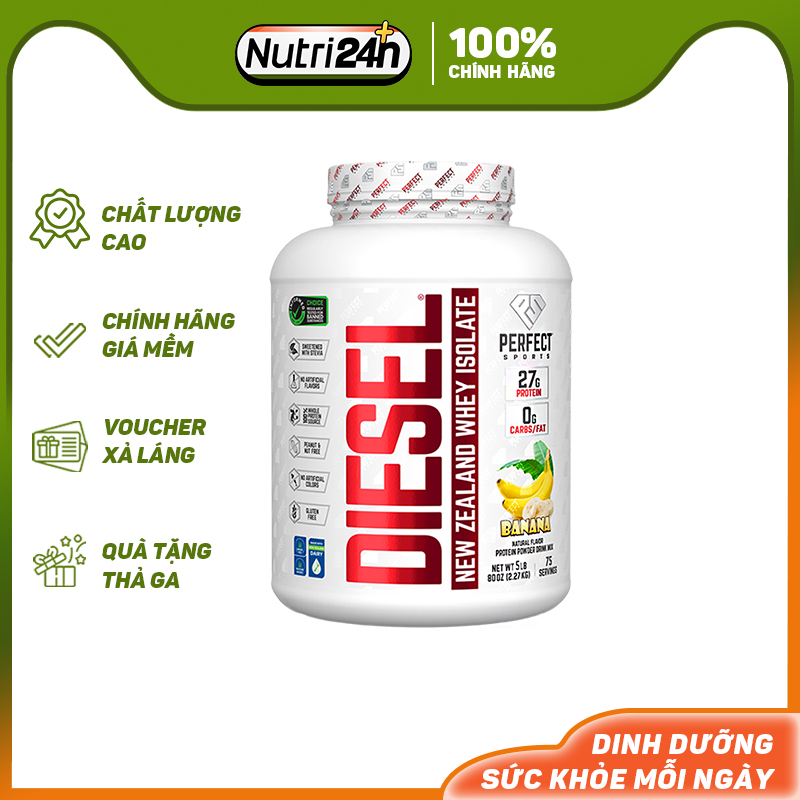 Diesel New Zealand Whey Isolate 5Lbs Sữa Dinh Dưỡng Tăng Cơ Nhanh Cho Người Tập Gym