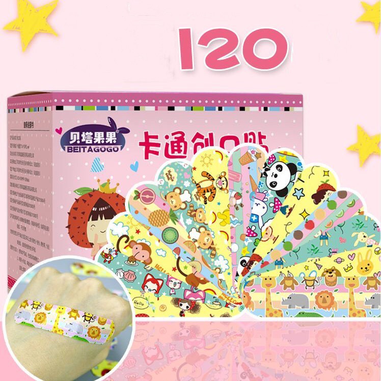 Hộp 120 Miếng Dán Vết Thương Cute