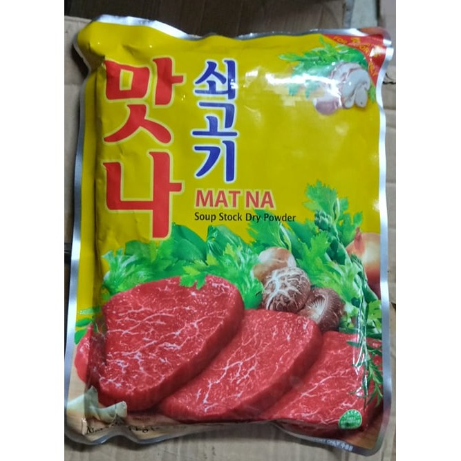 Bột nêm bò hàn quốc, hạt nêm bò matna 1kg - 맛나 쇠고기