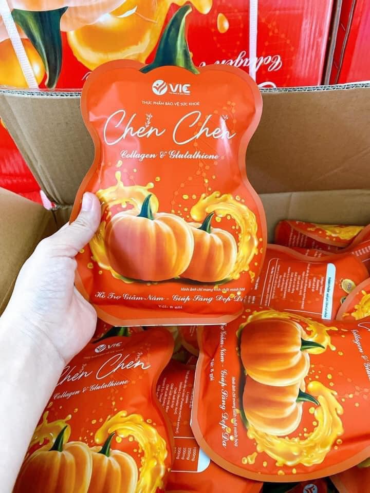 Thạch bí đỏ chen chen hộp 8 gói