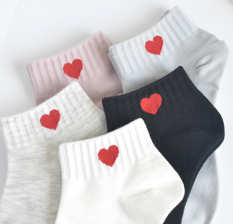 Set 5 đôi Tất - Vớ nữ cổ tim ngắn cổ