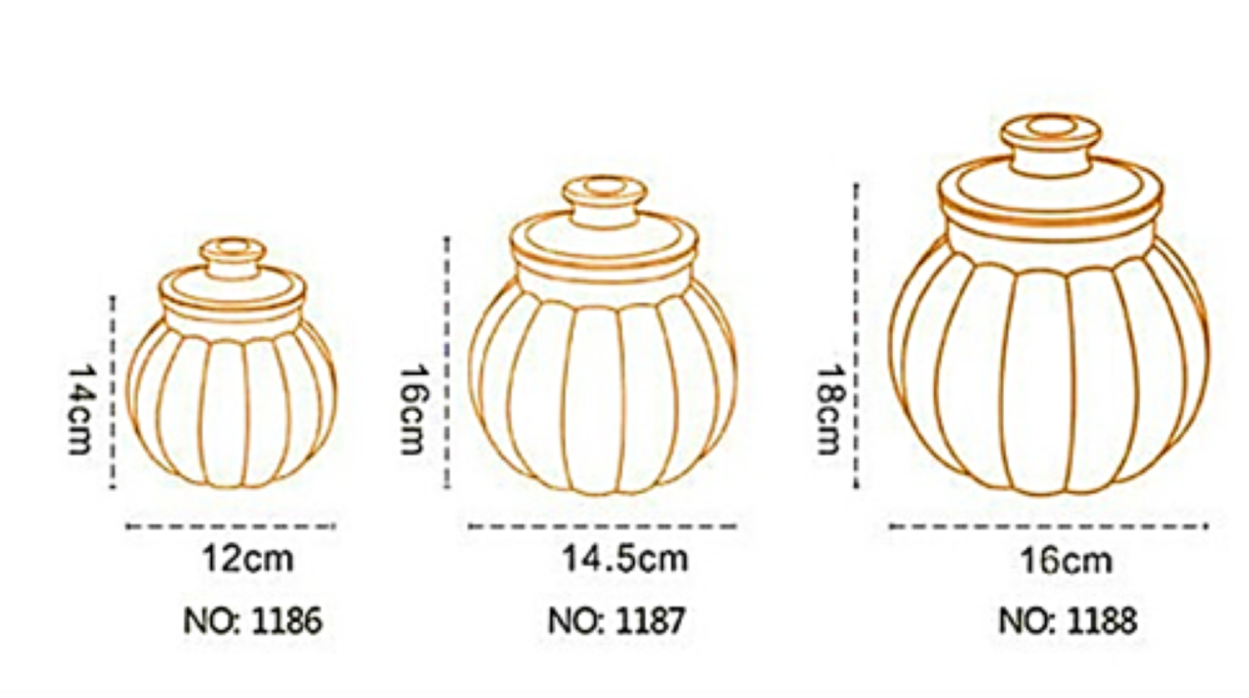 Lọ Thủy Tinh Hình Bí Đỏ, nắp có giăng (750ml - 1300ML - 2000ML)