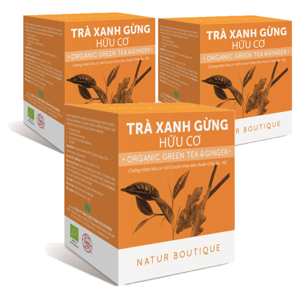 Trà gừng hữu cơ, 20 túi lọc (Organic Ginger Tea, 20 Teabags)