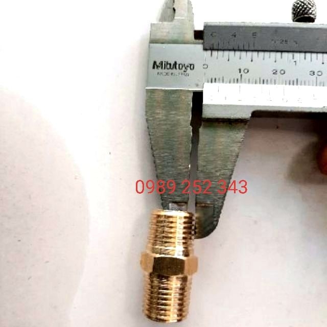 Nối 2 Đầu ren 13mm thau 100% đồng thau .