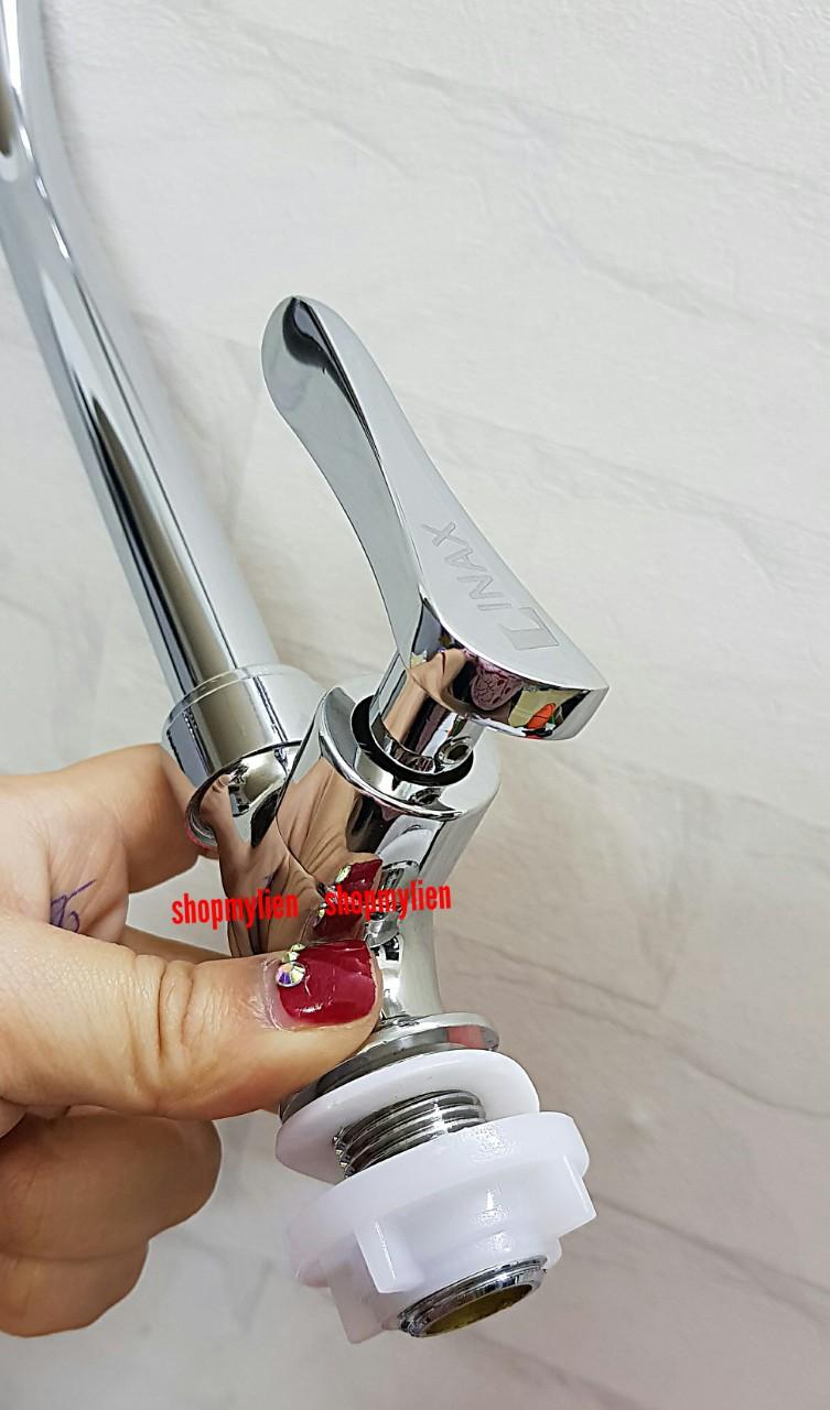 Vòi rửa chén lạnh cong inox vòi rửa chén bát xoay 360⁰. Giá rẻ nhất toàn quốc