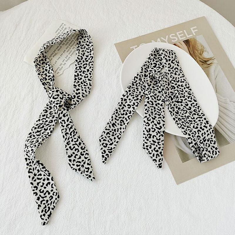 [HCM][Có sẵn] Khăn lụa buộc tóc họa tiết da beo sang chảnh HOT TREND