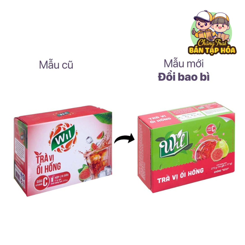 Trà ổi hồng Wil hộp 272g (16 gói x 17g)