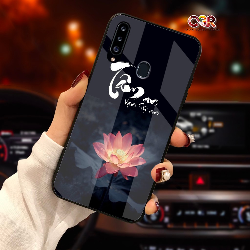 ốp sam sung A20S Mặt kính cường lực