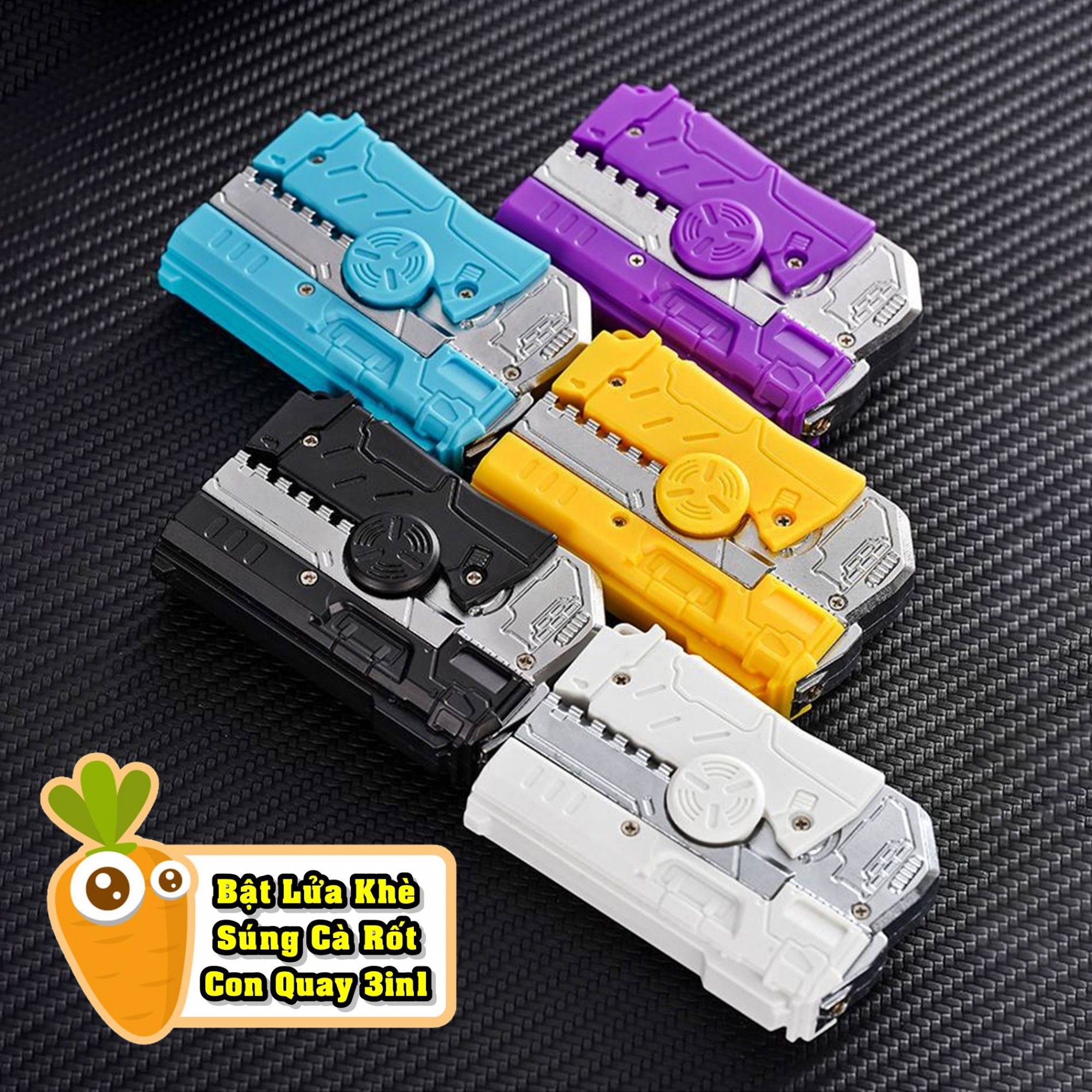 bật lửa khè đồ chơi vô tri 3in1 ( đồ chơi cà rốt ) ( FULLBOX ) - xài gas