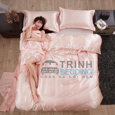 [Mã LIFE151030K giảm 10% đơn 99K] BỘ DRAP PHI LỤA MÀU MỚI MỊN MÁT CAO CẤP TRINHBEDDING