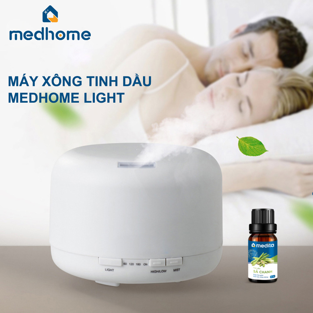 [HCM] MÁY XÔNG TINH DẦU SIÊU ÂM MEDHOME LIGHT 500ML | MÁY KHUẾCH TÁN TINH DẦU | MÁY PHUN SƯƠNG | MÁY TẠO ĐỘ ẨM
