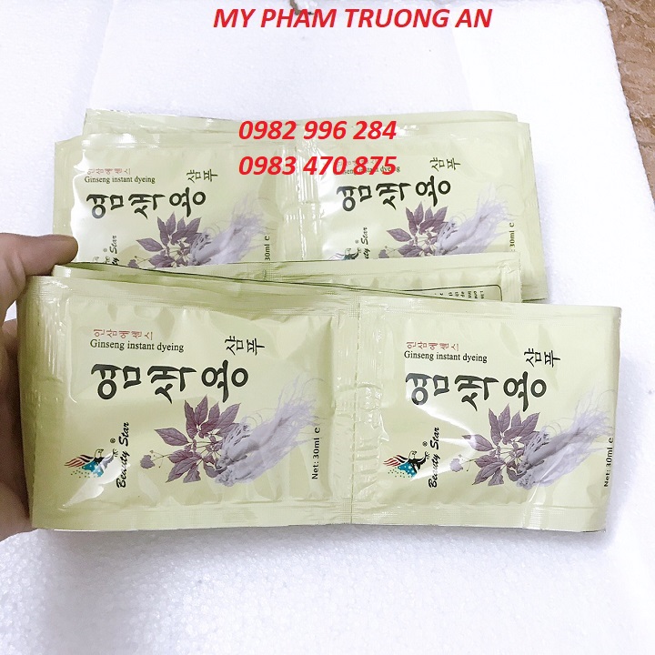10 GÓI Dầu Gội Nhuộm Đen Tóc Beauty Star - Hàn Quốc