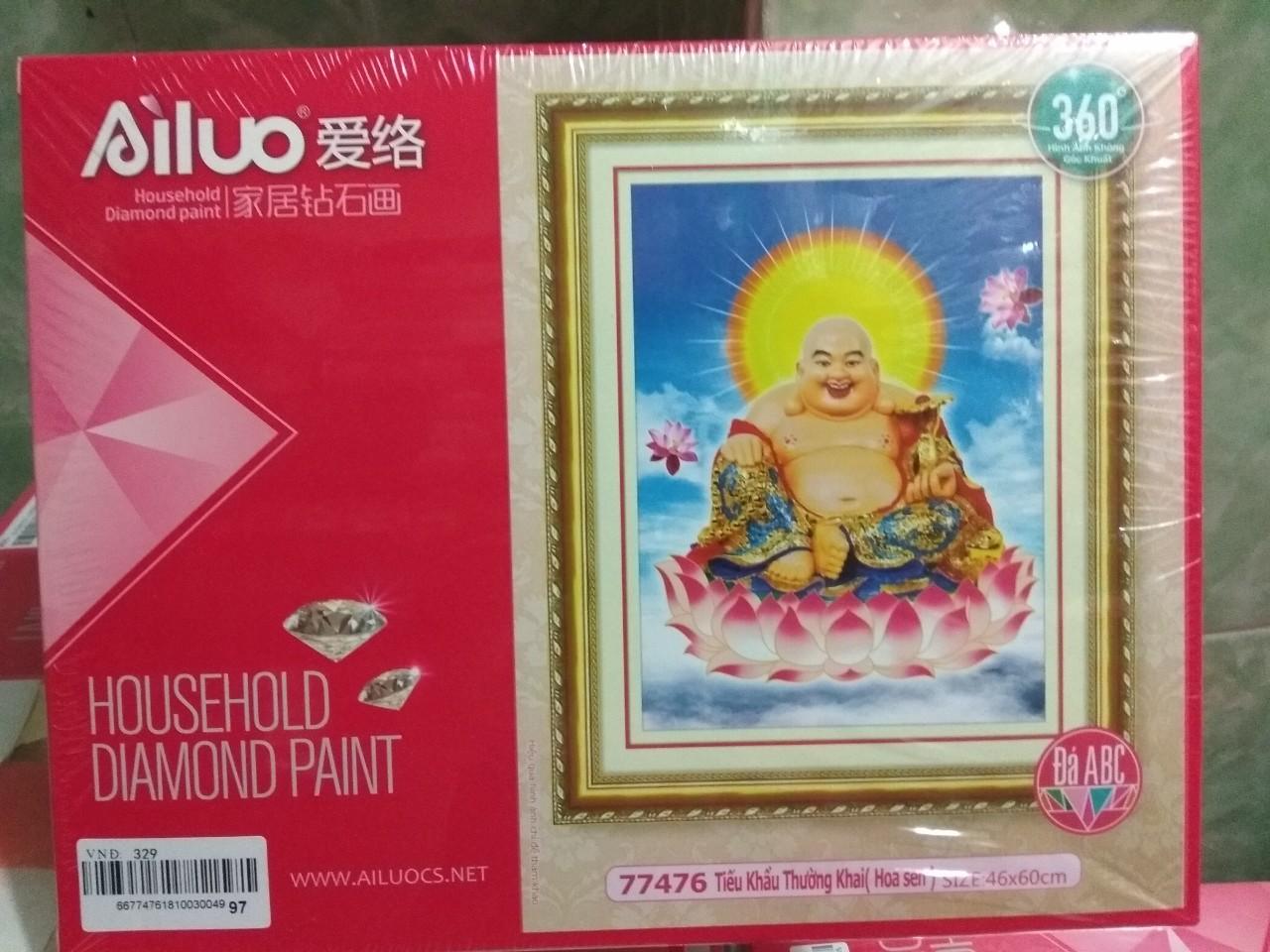 [HCM]Tranh đính đá phật di lặc 77476