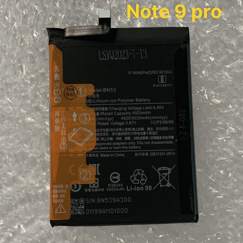 Pin xiaomi redmi note 9 pro / redmi 10 pro / bn53 zin chính hãng dung lượng 4920/5020 mah