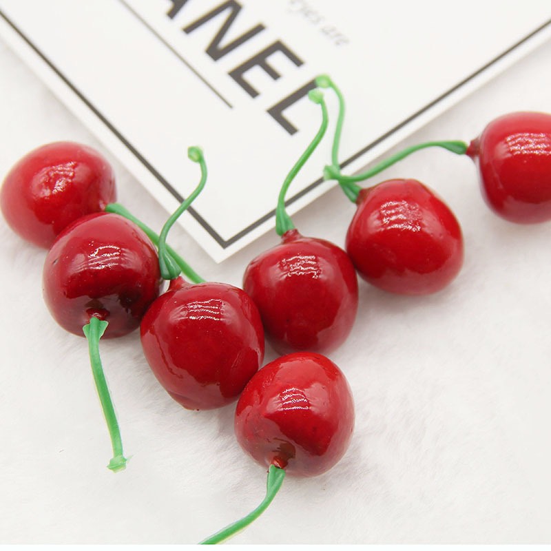 [HCM]Set 2 quả cherry giả bằng nhựa bền làm đạo cụ chụp ảnh/trang trí sinh động BB207