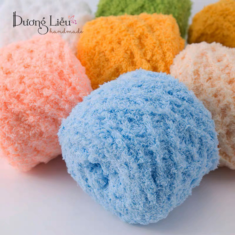 Len bông xù 40 màu (cuộn 100g)