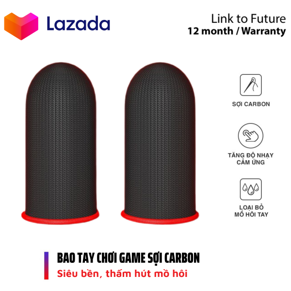 Bao tay chơi game sợi Carbon chống mồ hôi tay, tăng nhạy cảm ứng Găng tay chơi game bằng điện thoại dùng cho cả nam và nữ
