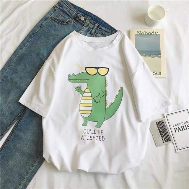 Áo phông cá sấu đeo kính dtr0220
