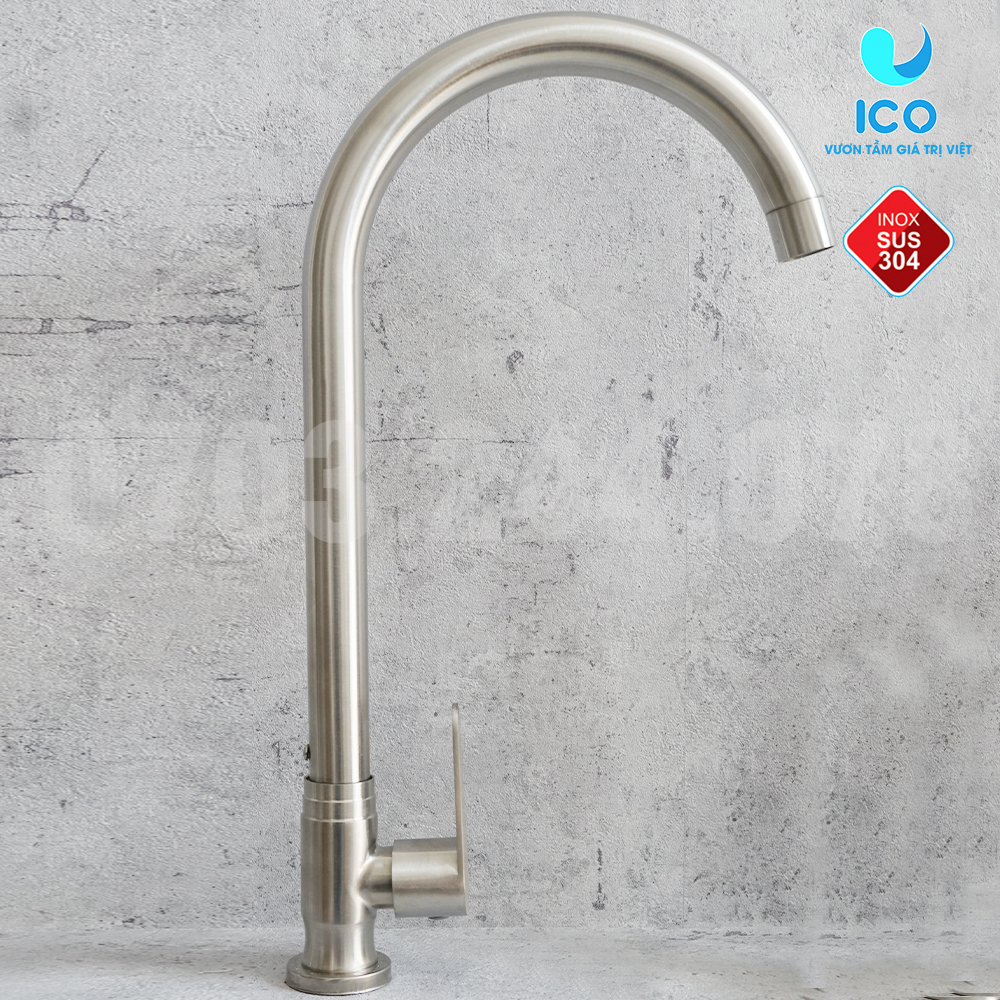 Vòi rửa chén lạnh ổ bi inox 304 ICO- B01