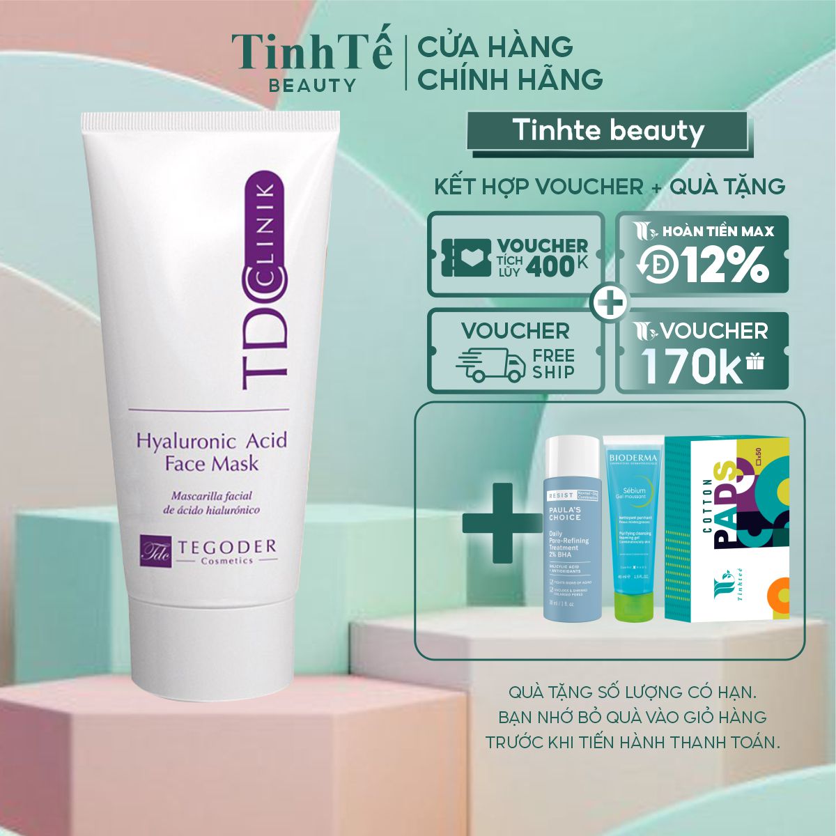 Mặt nạ cấp nước cho da Tegoder Hyaluronic Acid Face Mask 200ml