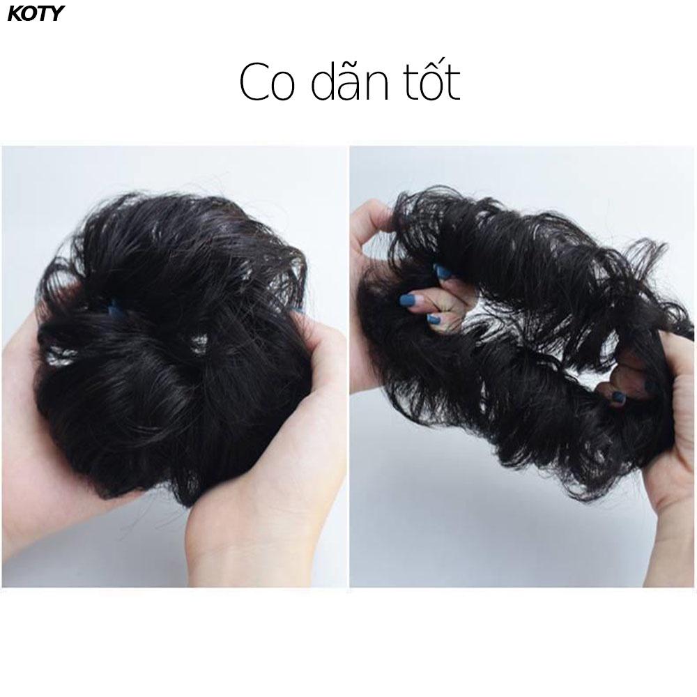 Tóc giả búi rối ,búi tóc giả xoăn cao cấp dễ dàng sử dụng