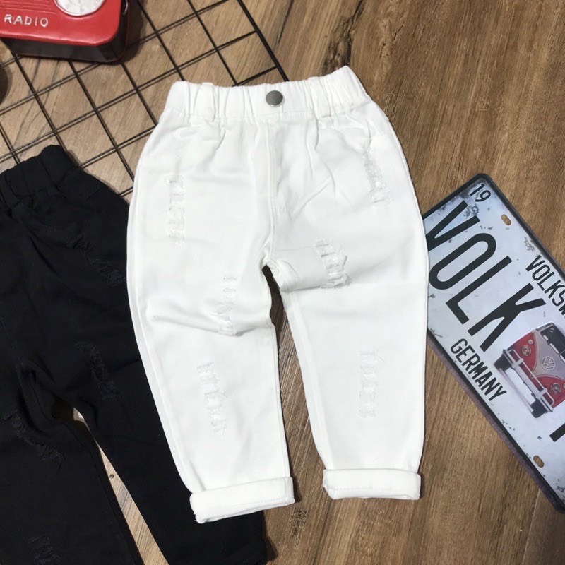 Quần kaki dài xước co giãn cho bé