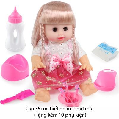 Offer Giảm Giá Búp Bê Nhắm Mở Mắt, Phát Ra âm Thanh (tặng Phụ Kiện 10 Món) Offer Giảm Giá Búp Bê Nhắm Mở Mắt, Phát Ra âm Thanh (tặng Phụ Kiện 10 Món)