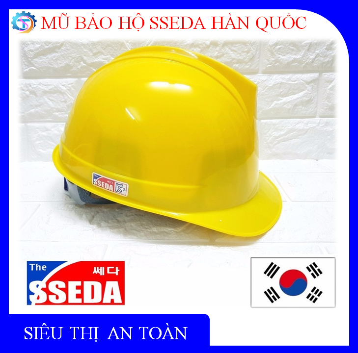 Mũ bảo hộ lao động, mũ bảo hiểm, nón bảo hiểm SSEDA IV Hàn Quốc, bảo vệ đầu, chống vật rơi , chống điện, chống lửa - An toàn chất lượng