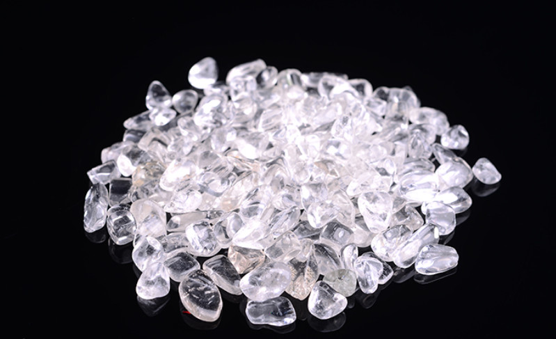 50g Đá thạch anh trắng vụn tự nhiên 100% tượng trưng cho tài lộc, may mắn