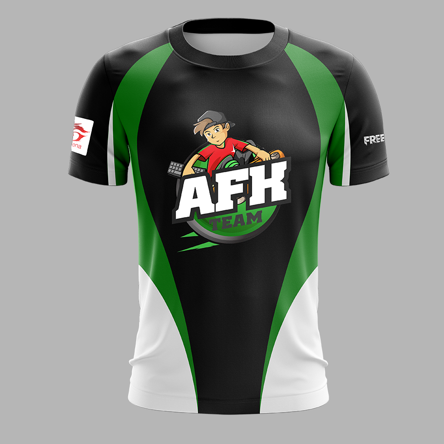 Áo Free Fire Team AFK Đen 3D