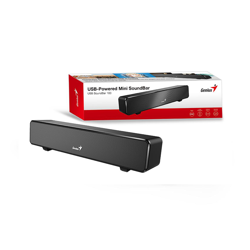 Loa thanh GENIUS SoundBar 100, cổng USB [Chính hãng]