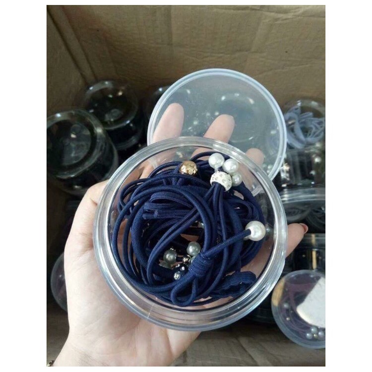 hỘP 12 CHIẾC CHUN BUỘC TÓC SIÊU ĐẸP
