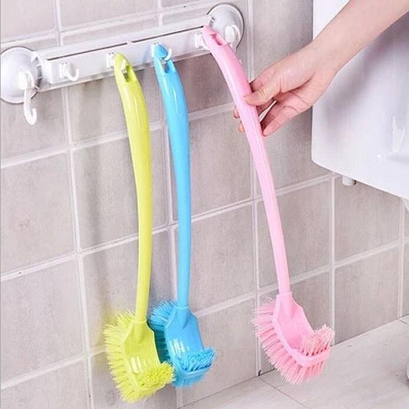 Chổi Chà Sàn Nhà Tắm Thông Minh Thiết Kế 2 Đầu Gạt Nước Và Đầu Chổi Xoay 120 Độ Cọ Sạch Khe Hẹp Và Góc Tường