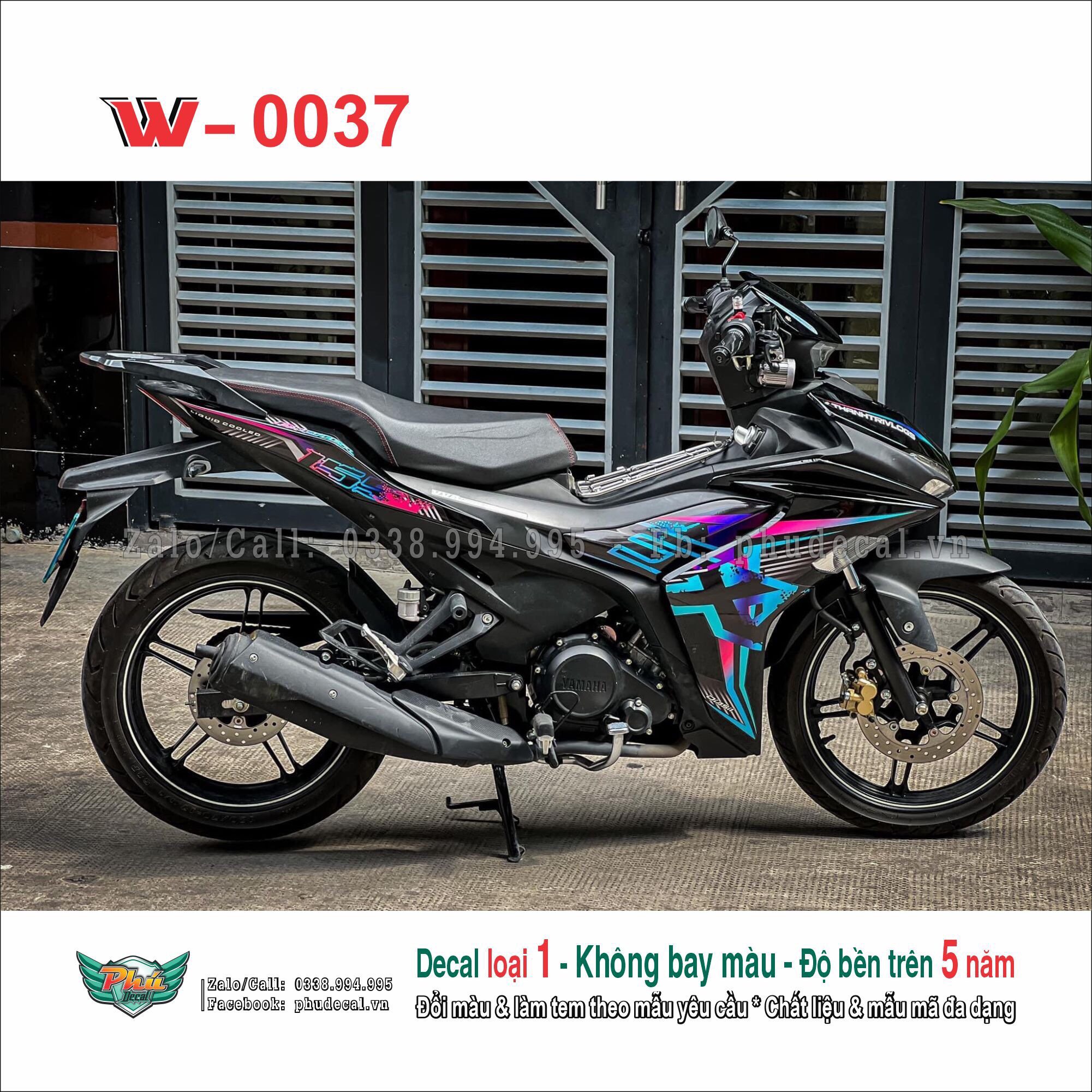 Tem rời Exciter 155 đen 7 màu (13)