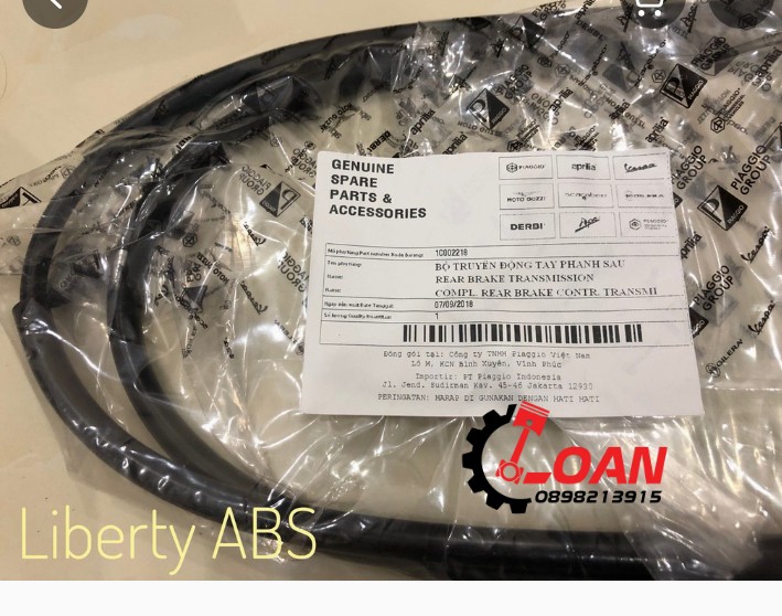 Dây thắng sau Vespa/Liberty ABS