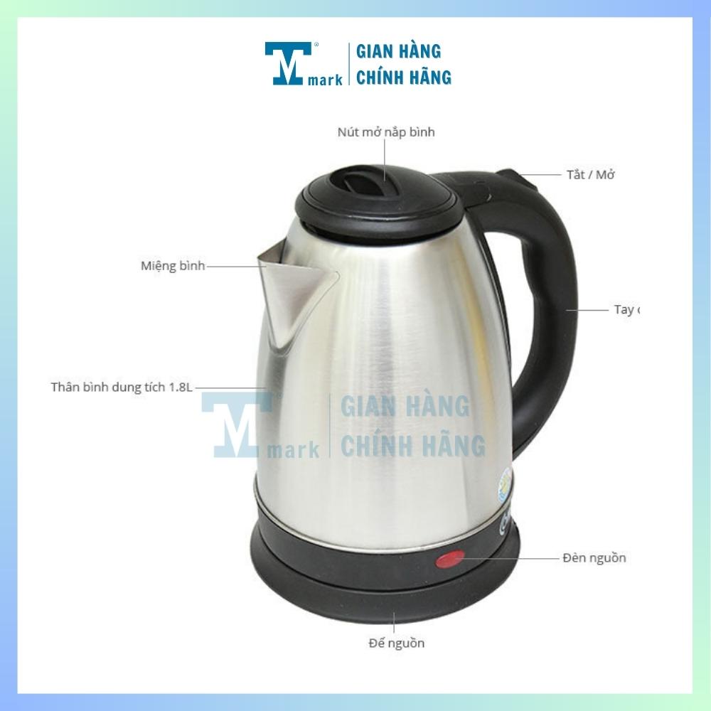 Ấm siêu tốc inox cao cấp Vega 1,8L