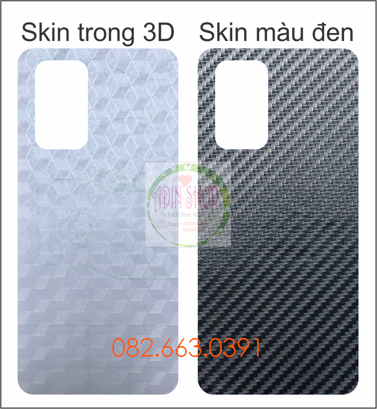 Miếng dán mặt lưng skin carbon Xiaomi Redmi Note 10 / Note 10s / Note 10 Pro (2021)