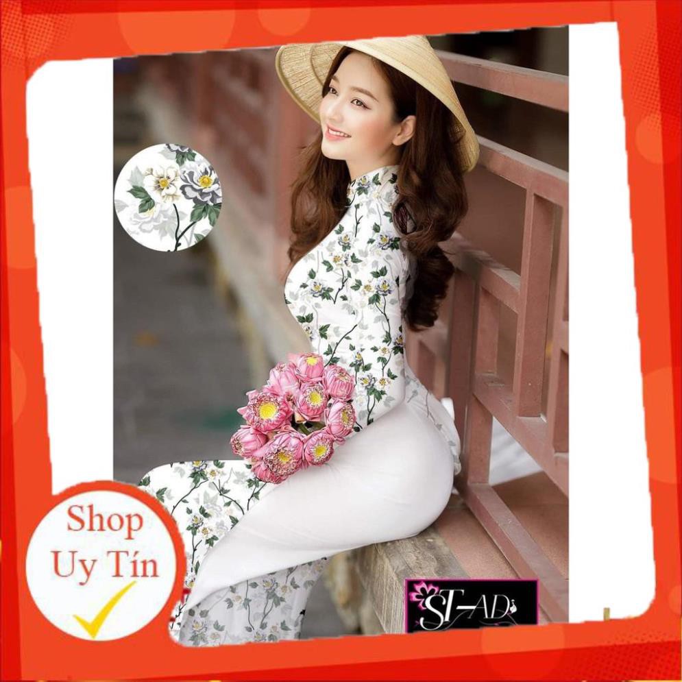 [Freeship đơn từ 0đ] ] Áo dài lụa nhật 👗 FREESHIP 👗 Áo dài chất lụa Nhật in 3d đẹp
