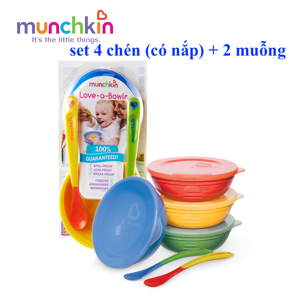 Chén thìa Munchkin cho bé tập ăn dặm