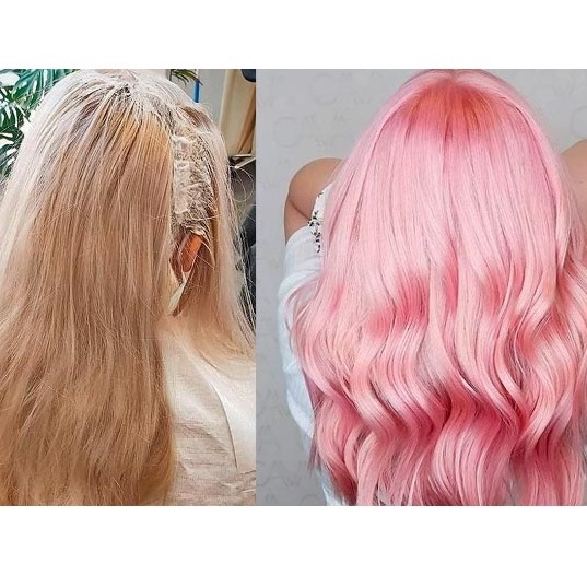Thuốc nhuộm tóc màu hồng tplus 0/65 pink hair dye cream