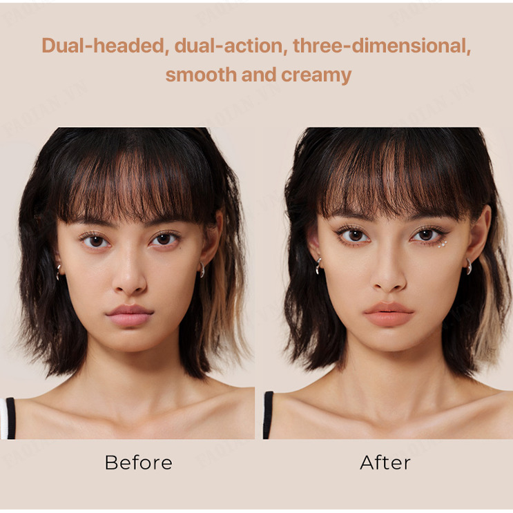 Natural double-end highlight contour stick
